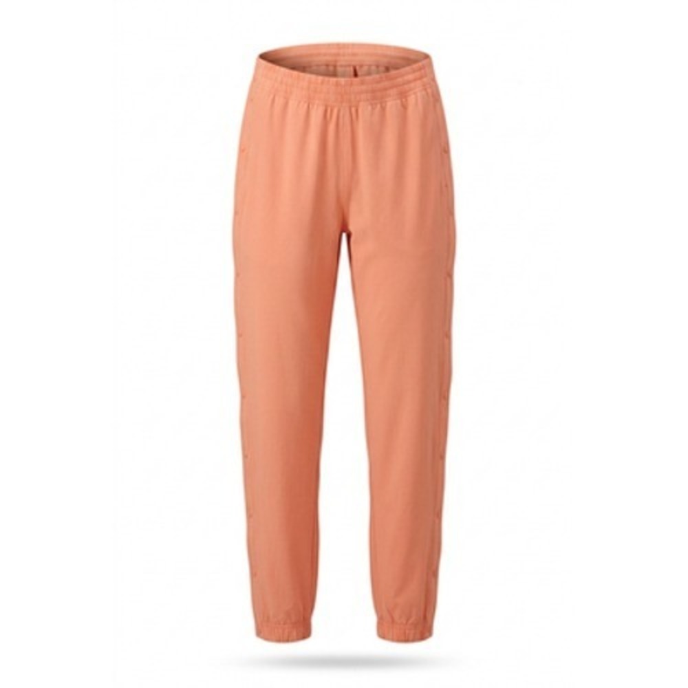 Lululemon Breakaway Track Pants Women 10 Orange Snap Button Joggers Yoga Gym